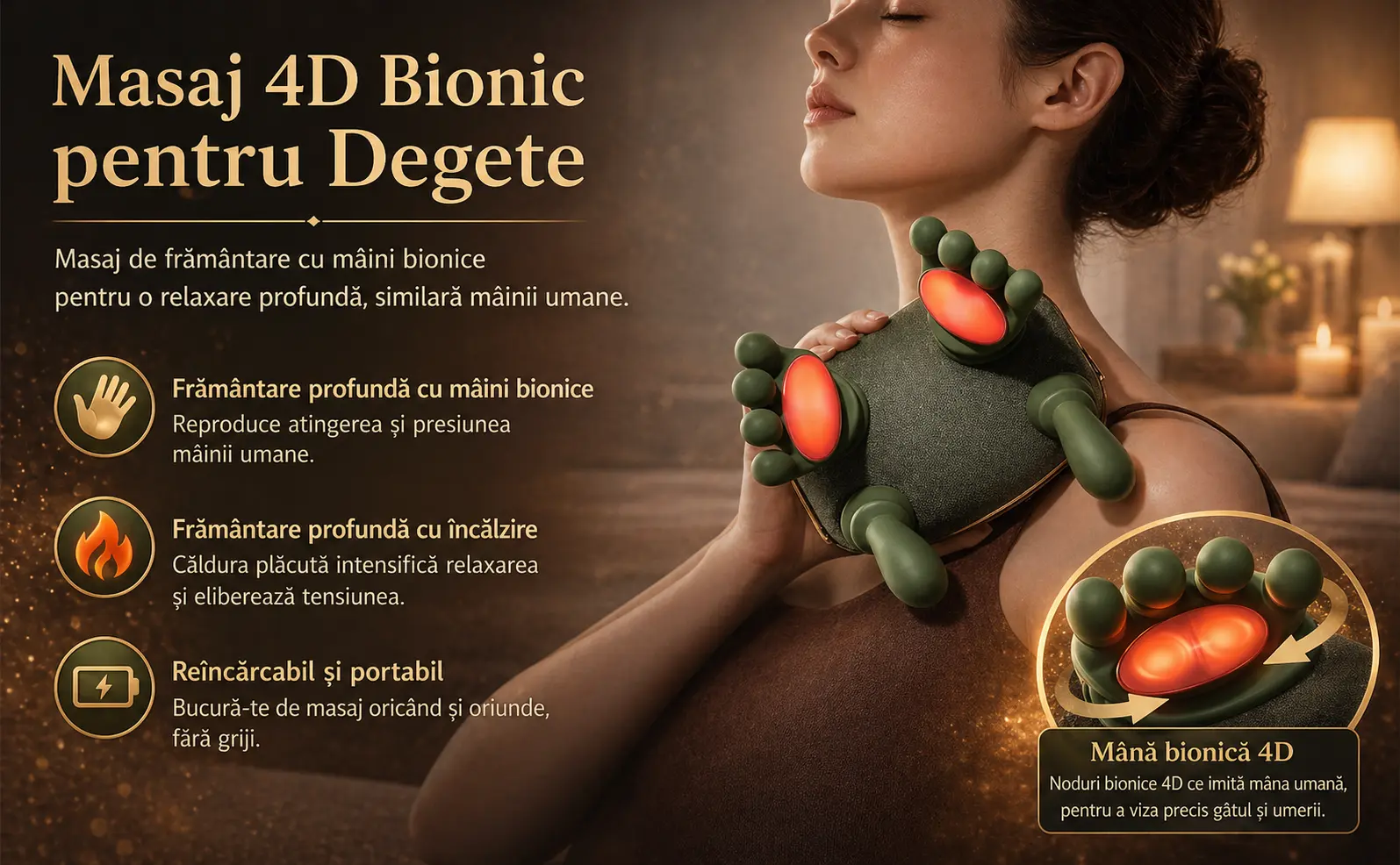 Masajer pentru relaxare musculară, detaliu 5